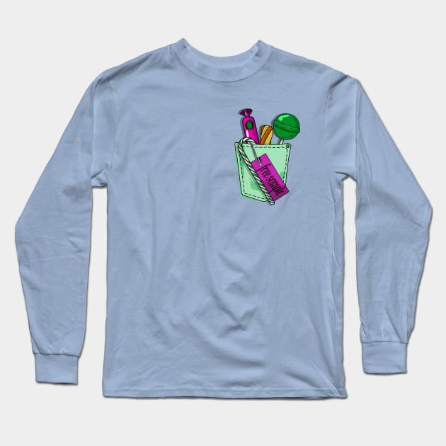 Sweet Temptations: Free Sample Pocket Long Sleeve T-Shirt by Fun Funky Designs